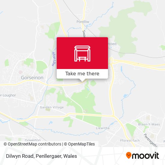 Dilwyn Road, Penllergaer map