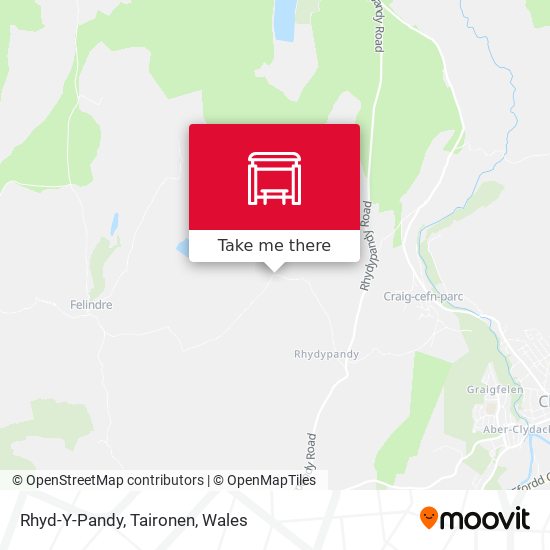 Rhyd-Y-Pandy, Taironen map