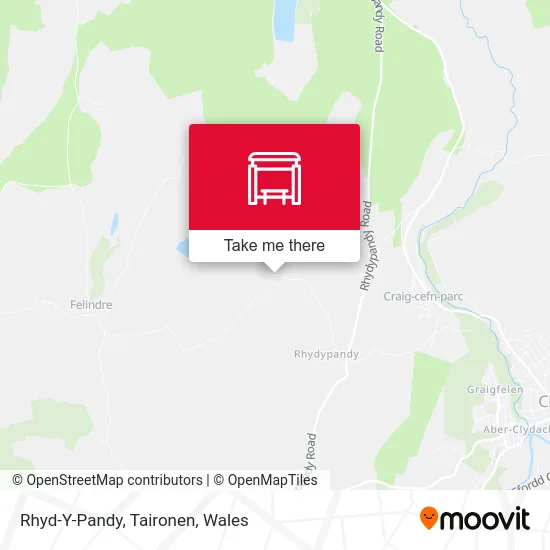 Rhyd-Y-Pandy, Taironen map