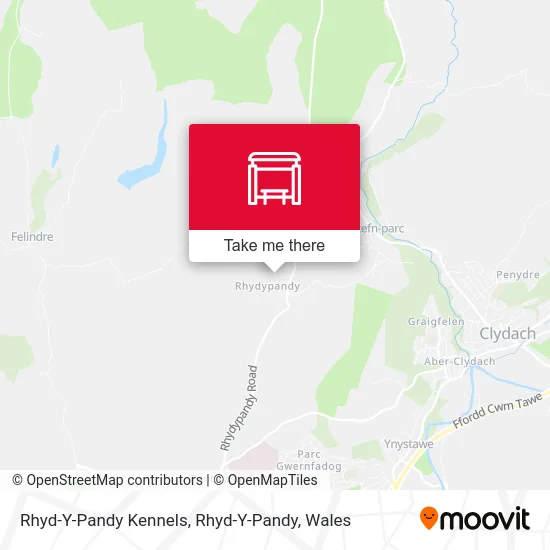 Rhyd-Y-Pandy Kennels, Rhyd-Y-Pandy map