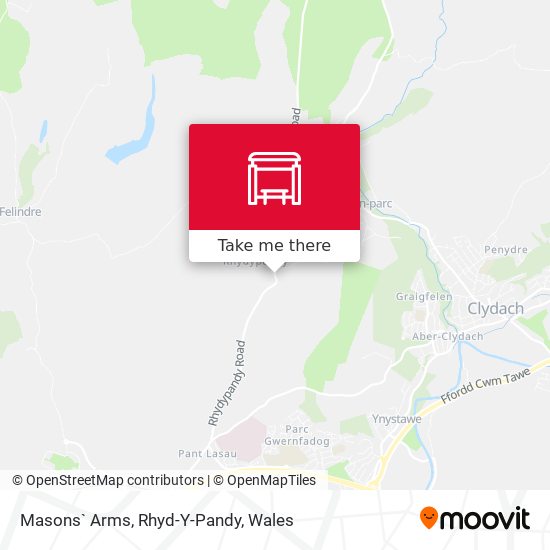 Masons` Arms, Rhyd-Y-Pandy map