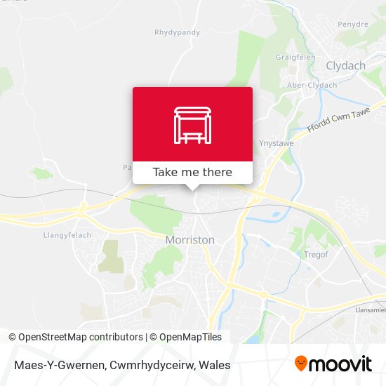 Maes-Y-Gwernen, Cwmrhydyceirw map