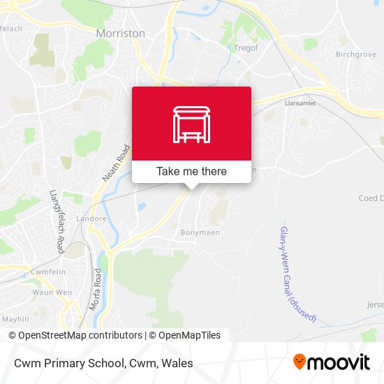 Cwm Primary School, Cwm map