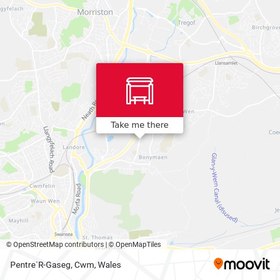 Pentre`R-Gaseg, Cwm map