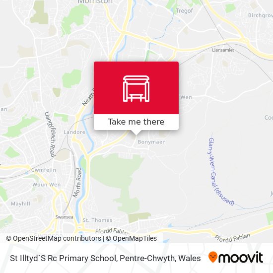 St Illtyd`S Rc Primary School, Pentre-Chwyth map