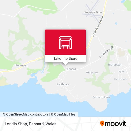 Londis Shop, Pennard map