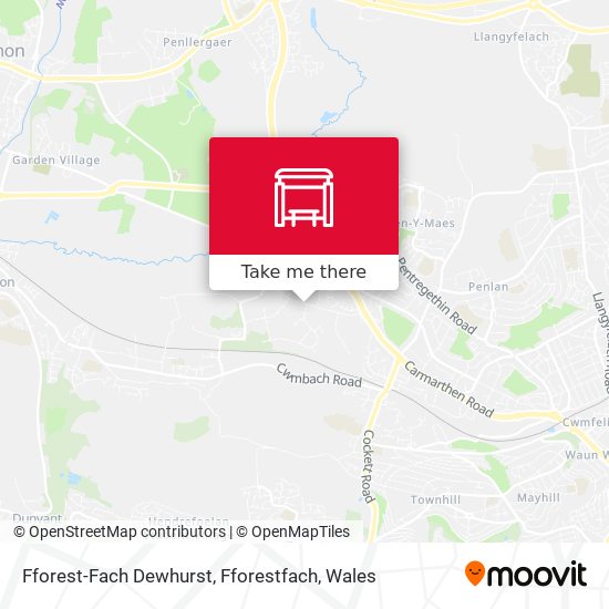 Fforest-Fach Dewhurst, Fforestfach map
