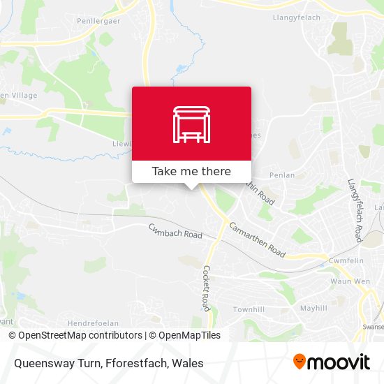 Queensway Turn, Fforestfach map