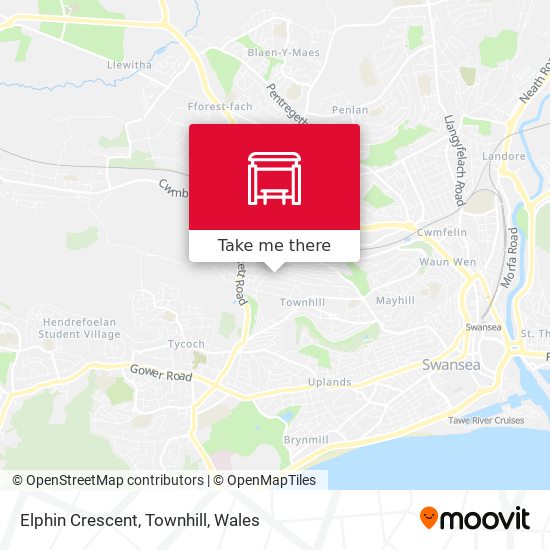 Elphin Crescent, Townhill map