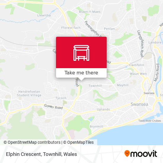 Elphin Crescent, Townhill map