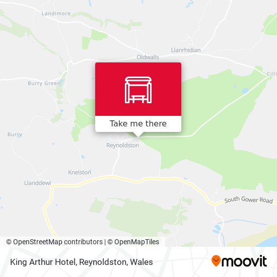 King Arthur Hotel, Reynoldston map