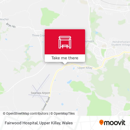 Fairwood Hospital, Upper Killay map