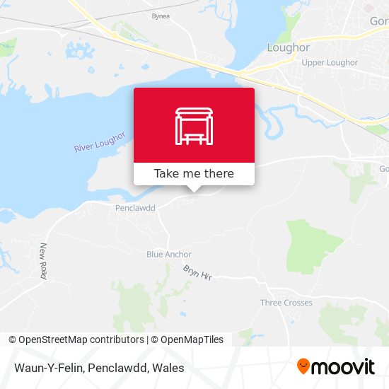Waun-Y-Felin, Penclawdd map