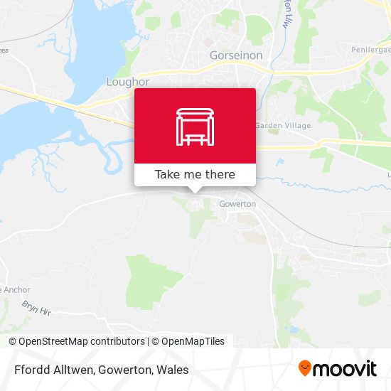 Ffordd Alltwen, Gowerton map