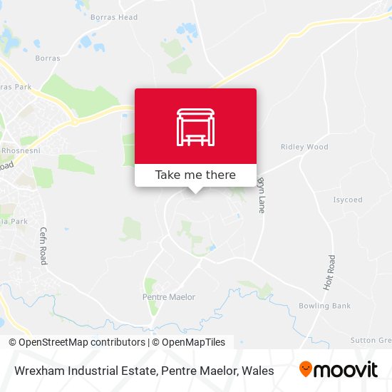 Wrexham Industrial Estate, Pentre Maelor map