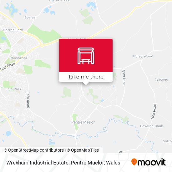 Wrexham Industrial Estate, Pentre Maelor map