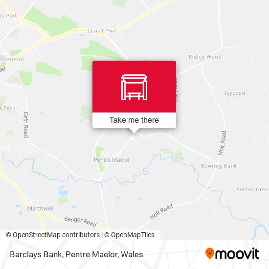 Barclays Bank, Pentre Maelor map