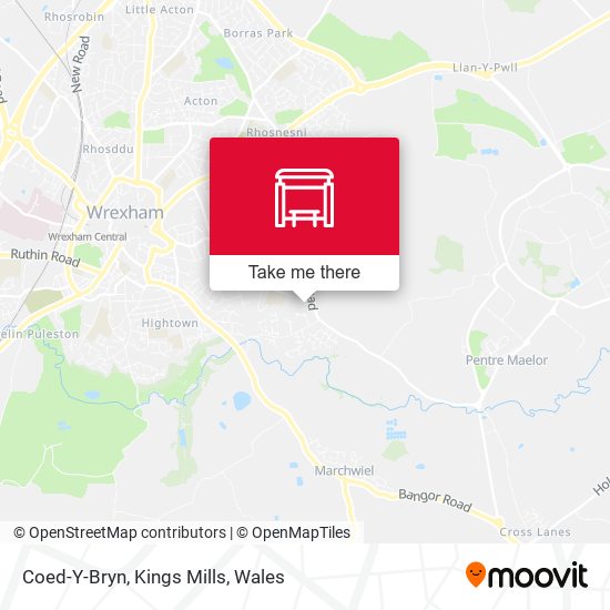 Coed-Y-Bryn, Kings Mills map