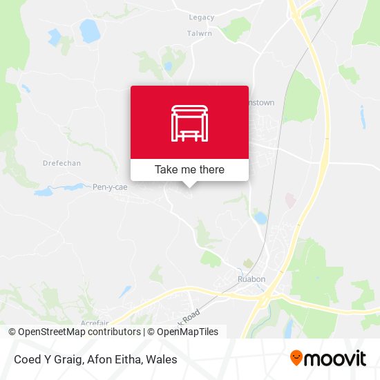 Coed Y Graig, Afon Eitha map
