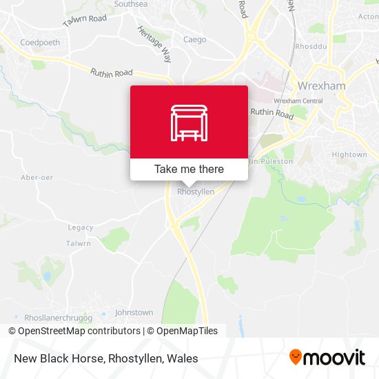 New Black Horse, Rhostyllen map