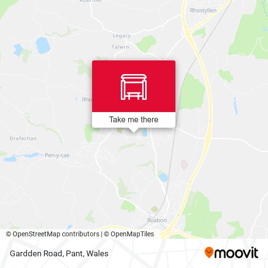 Gardden Road, Pant map