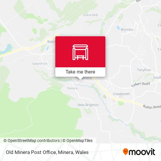 Old Minera Post Office, Minera map