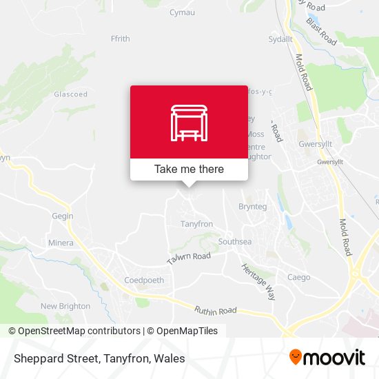 Sheppard Street, Tanyfron map