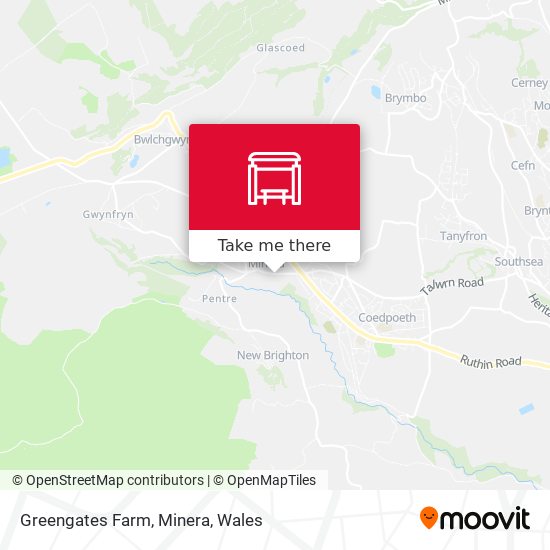 Greengates Farm, Minera map