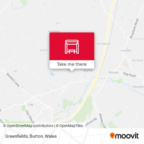 Greenfields, Burton map