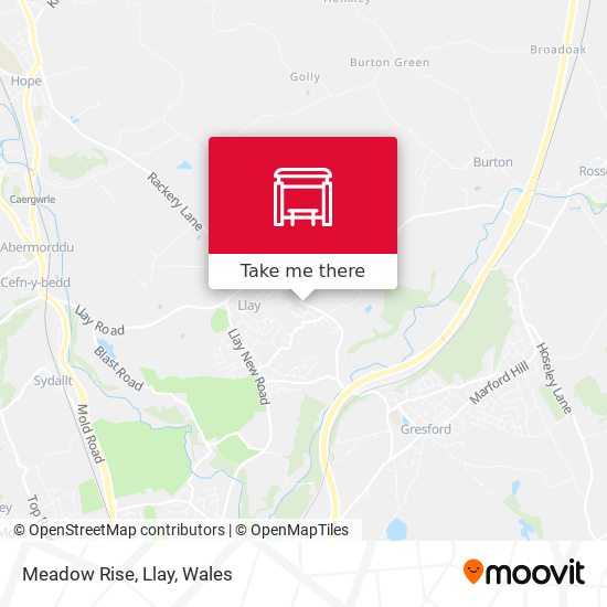 Meadow Rise, Llay map