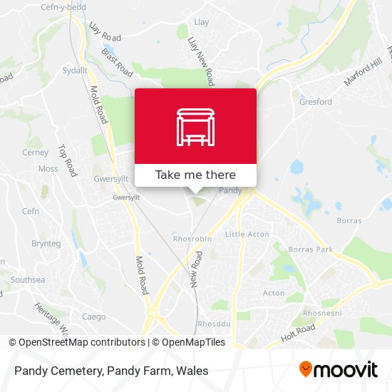 Pandy Cemetery, Pandy Farm map