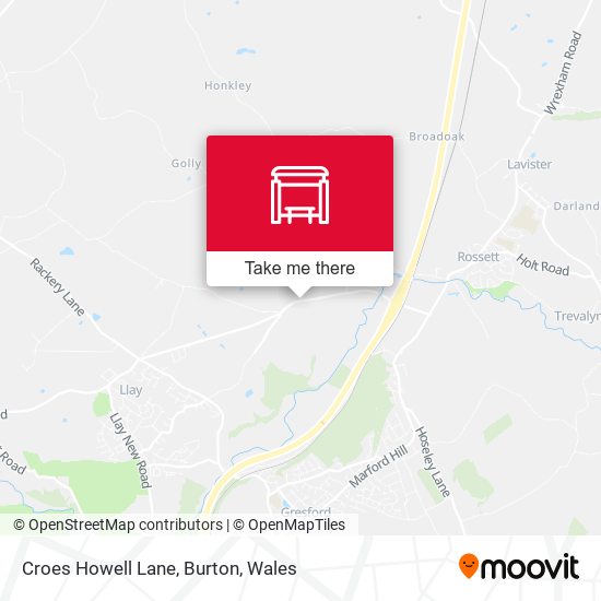 Croes Howell Lane, Burton map