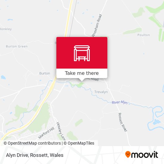 Alyn Drive, Rossett map