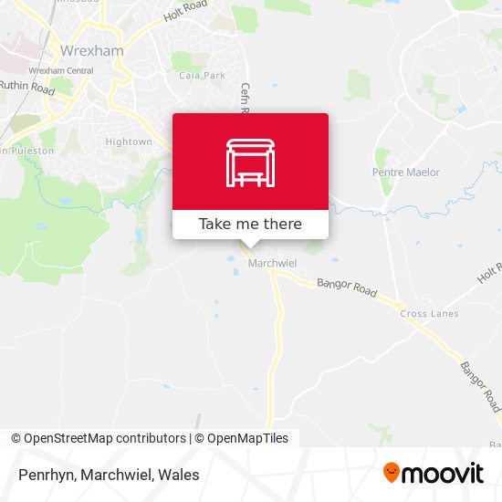Penrhyn, Marchwiel map