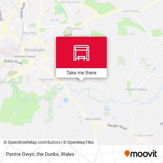 Pentre Gwyn, the Dunks map