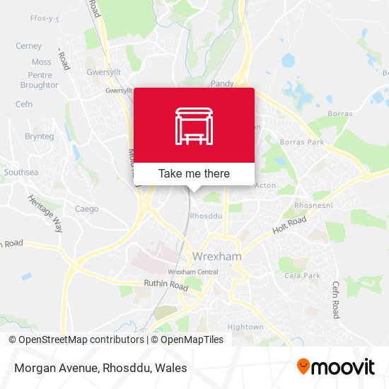 Morgan Avenue, Rhosddu map