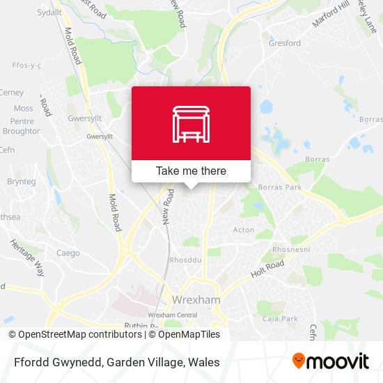 Ffordd Gwynedd, Garden Village map