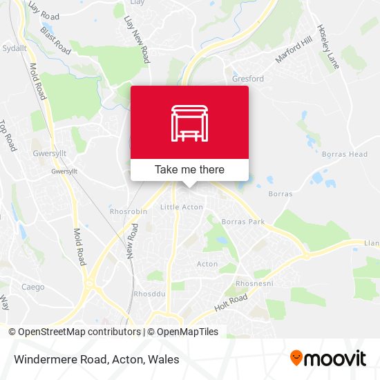 Windermere Road, Acton map