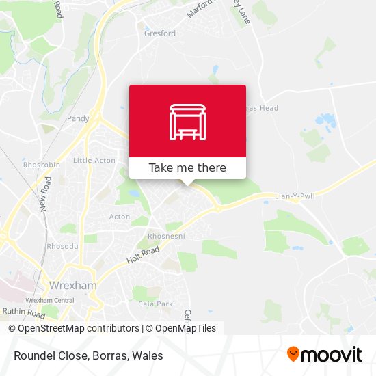 Roundel Close, Borras map