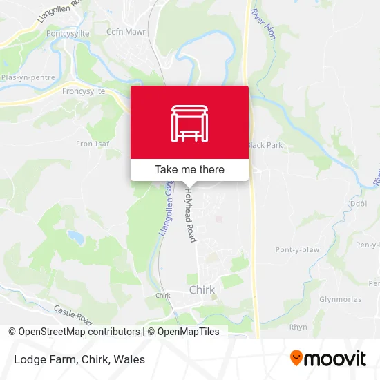 Lodge Farm, Chirk map