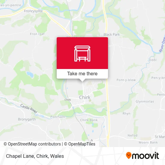 Chapel Lane, Chirk map