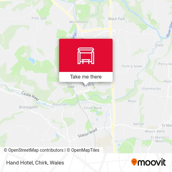 Hand Hotel, Chirk map