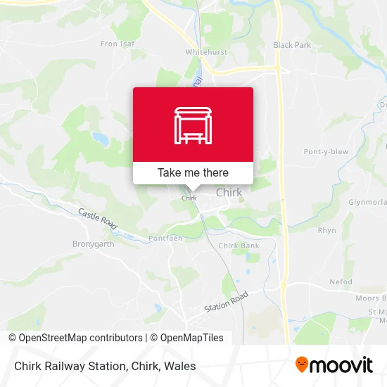 Chirk Railway Station, Chirk map