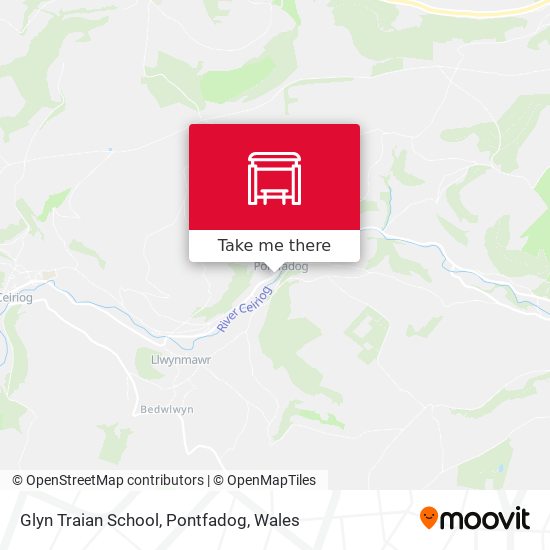 Glyn Traian School, Pontfadog map