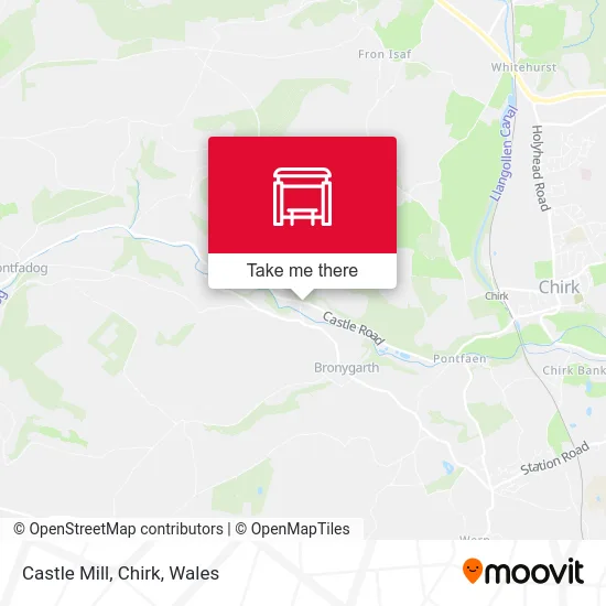 Castle Mill, Chirk map