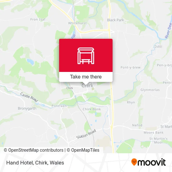 Hand Hotel, Chirk map
