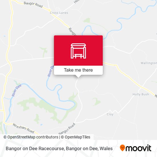 Bangor on Dee Racecourse, Bangor on Dee map