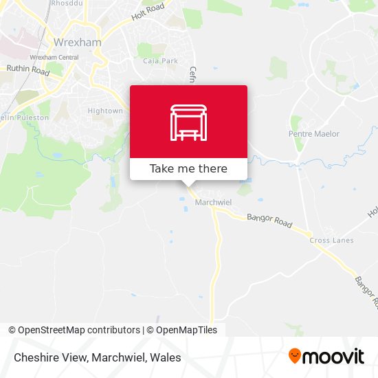 Cheshire View, Marchwiel map