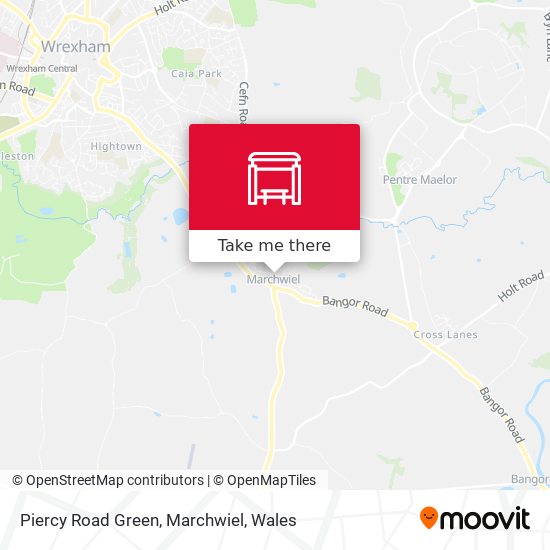 Piercy Road Green, Marchwiel map