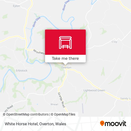 White Horse Hotel, Overton map